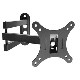TV Wall Mount Bracket Tilt Swivel for Most 14-27 Inch LED LCD Plasma Screen Monitor, VESA 100x100mm, with Full Motion Articulating 15" Extension Arm