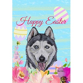 Siberian Husky Grey - Best of Breed - HHS Easter Garden Flag