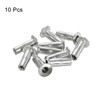 sourcing map M6 Multi-Grip Rivet Nuts, 10pcs Pre-Bulbed Shank Flat
