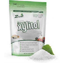 Zveet Birch Xylitol Sweetener | Keto Friendly, Non GMO Low Carb & Calorie Natural Sweetener Sugar Substitute | Kosher & Made in the USA | 5 Pound