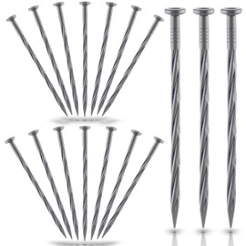 40-Pack 8-Inch Plastic Landscape Garden Edging Anchoring Stakes, Spiral Landscape Anchoring Spikes for Paver Edging, Weed Barrier, Artificial Turf Nails & More (Fits Most Brands No Dig Edging)