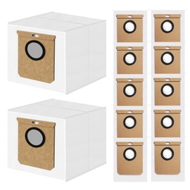 12 Pack L60 L50 Dust Bags Compatible with Eufy L60 SES, L50 SES Robot Vacuum Self-Empty Station, 3 L Large Vacuum Replacement Bags