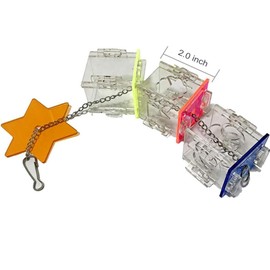 ZYYRSS Bird Foraging Toys,Creative Parrot Feeder Box,Hanging Treat Foraging Toy for Anchovies,Parakeets,Cockatiel,Conure,Mynah,Macow