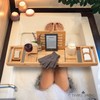 Temple Spring Wooden Bathtub Tray, Bamboo Bathroom Accessories, Bath Tray