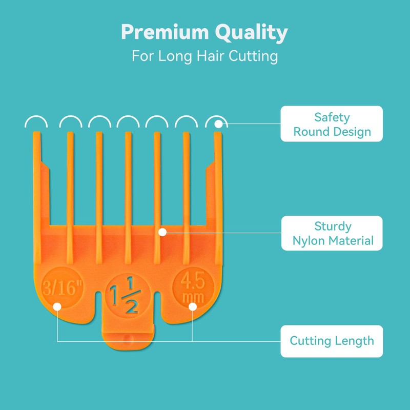 Clipper Guards Set Compatible with Most Wahl Clippers, Clipper Guides
