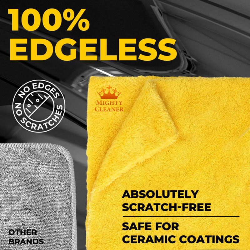 Edgeless Microfiber Towels for Cars – 6pk (12”x12”) - 540