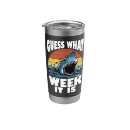 Shark - Guess What Week It Is - Funny Menstruation Stainless Steel Insulated Tumbler