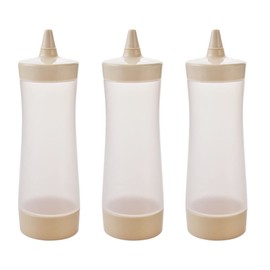 UPKOCH 3-Pack 12 oz Squeeze Bottles for Sauces - Includes Convenient Flip Top Caps and Leak-Proof Design,Ketchup, Mustard, Salad Dressings, Condiments, Dispensers Ideal for Kitchen and BBQ Use