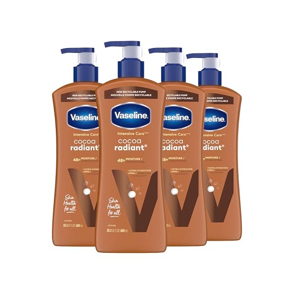 Vaseline Intensive Care Body Lotion Cocoa Radiant 4 Count for