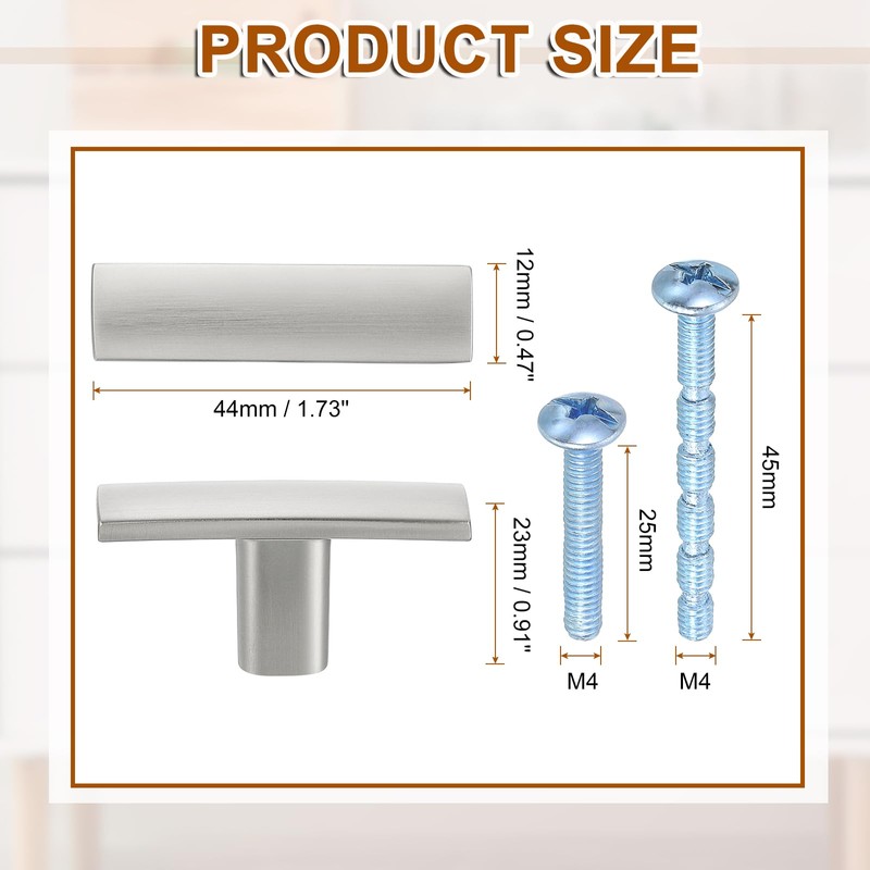 sourcing map 10 Pack Single Hole Cabinet Knobs, 1.7 Inch