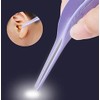 光る耳かき LED ライト付き ピンセット USB 充電式 みみかき ステンレス製 照明付き 耳掃除