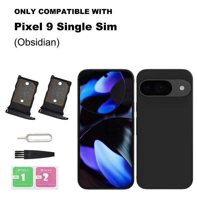 2 PCS for Pixel 9 Single SIM Card Tray Replacement,