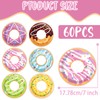 60Pcs Donut Party Paper Plates for Two Sweet Party Decoration