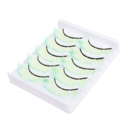 BIUDECO 5pairs Fluorescent Eyelashes Extensions for Women Gradient False Lashes for Fashion Makeup Lightweight Easy to Use Vivid Shiny Styles to Enhance Beauty