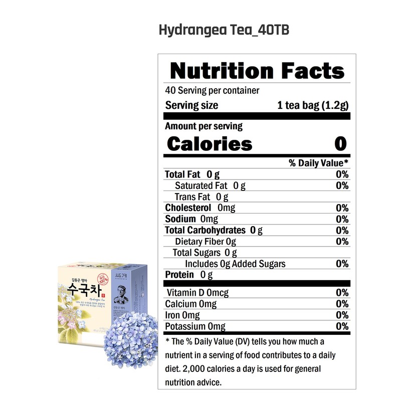 [HEALTH TEA] Korea Food Hydrangea Sweet Dew Tea 1.2g X