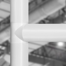 KOTARBAU® Connector T-piece for ventilation systems, diameter 125 mm, made of ABS ventilation pipe for ventilation lines, three-way pipe connector