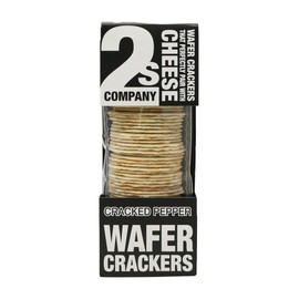 2's Company Cracked Pepper Wafer Cracker for Cheese, 3.5 Oz