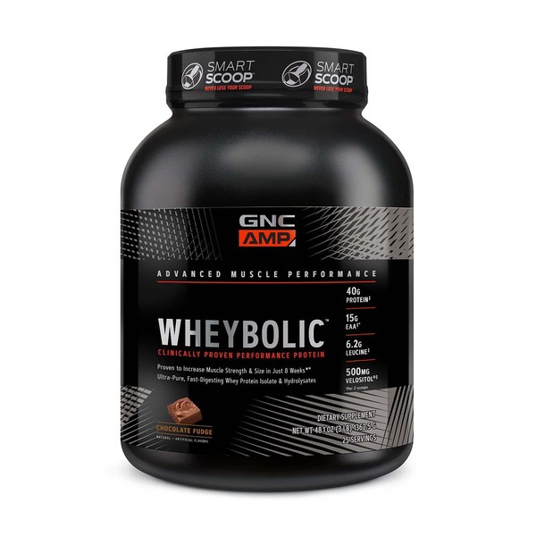 GNC AMP Wheybolic Clinically Proven Protein Powder, 40g Whey Protein,