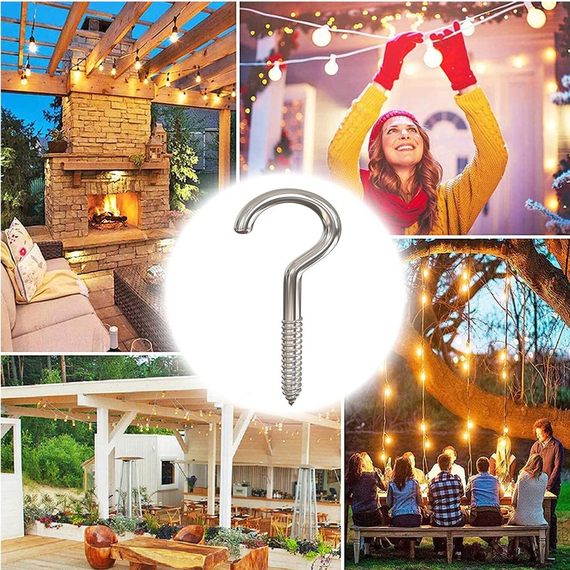 Axe Sickle 3 Inch Heavy Duty Large Screw Hook Ceiling