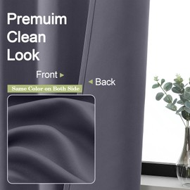 OWENIE Sally Grey Short Blackout Curtains for Bedroom Living Room 54 Inch Length 2 Panels Set, Solid Thermal Insulated, Energy Saving Window Treatment Curtains Blackout Drapes, W40 x L54, Grey