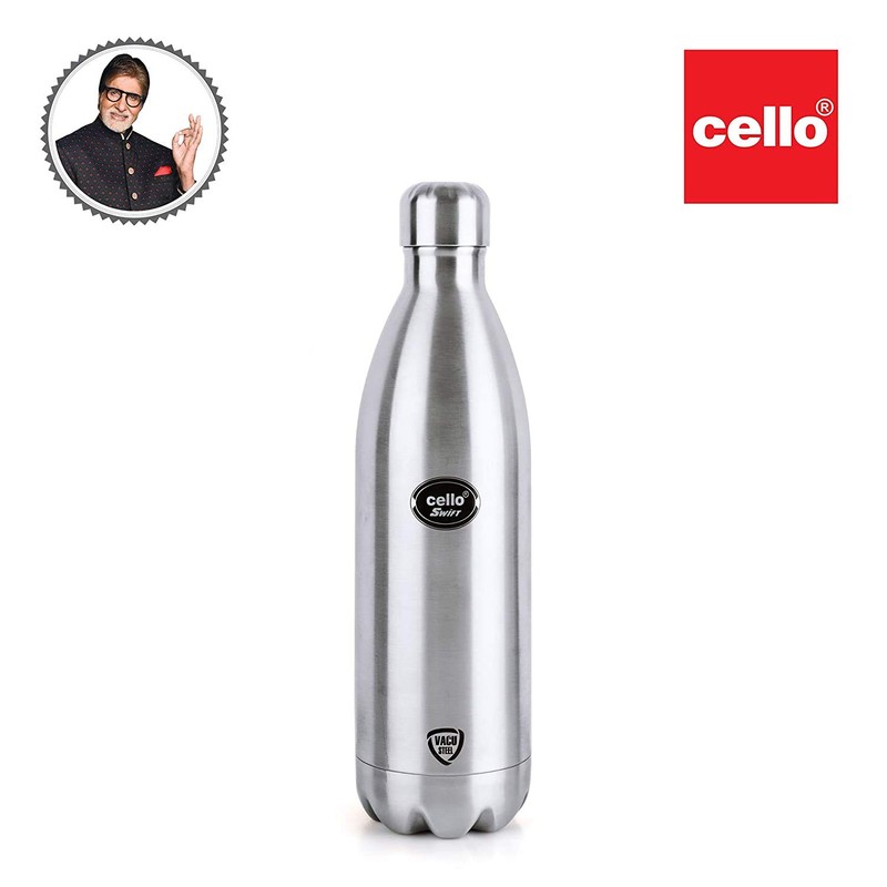 Cello Swift Steel Flask 500ML Silver
