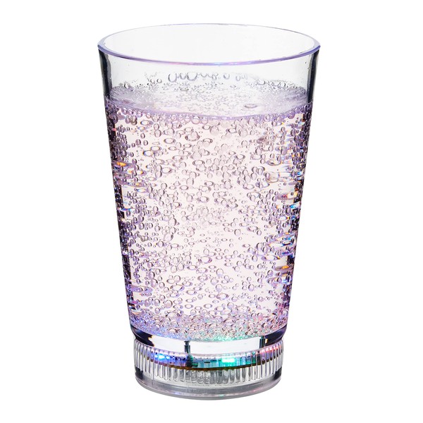 16 Water Activated Liquid Activated LED Drinking Glasses Flashing Glass Light Up 340ml Multi Coloured Novelty Tumbler Wedding Induction Reusable LED Light Drinking Water Glasses Cocktail Glasses