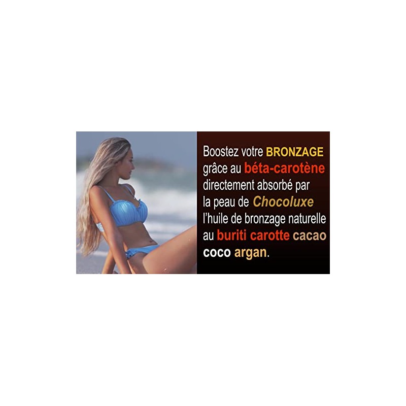Chocoluxe Natural Tanning Oil: Tan Activator, Accelerator and Extender, Pre