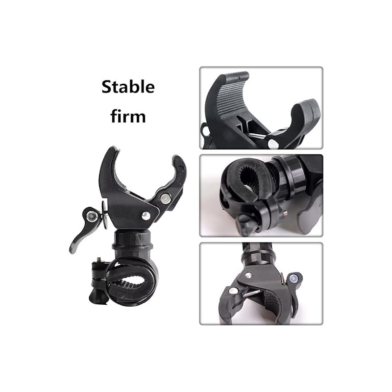 QJLDMaingo Secure Bicycle Flashlight Mount Universal 360° Rotating Light Holder