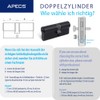 APECS SM-75(30/45)-BLM Lockable Cylinder Lock on Both Sides Black 75