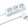 Kopp Standard 3-Way Socket Strip, white, 128613003
