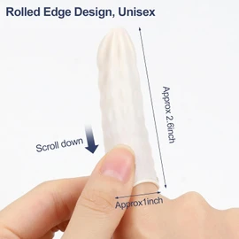 Finger Cot - 100pcs Latex Finger Cots Medium Latex Finger Cots,Disposable Latex Finger Cots - Latex Finger Covers Protect Keeping Dressing Dry and Clean, for Beauty Electronic Repair (White)
