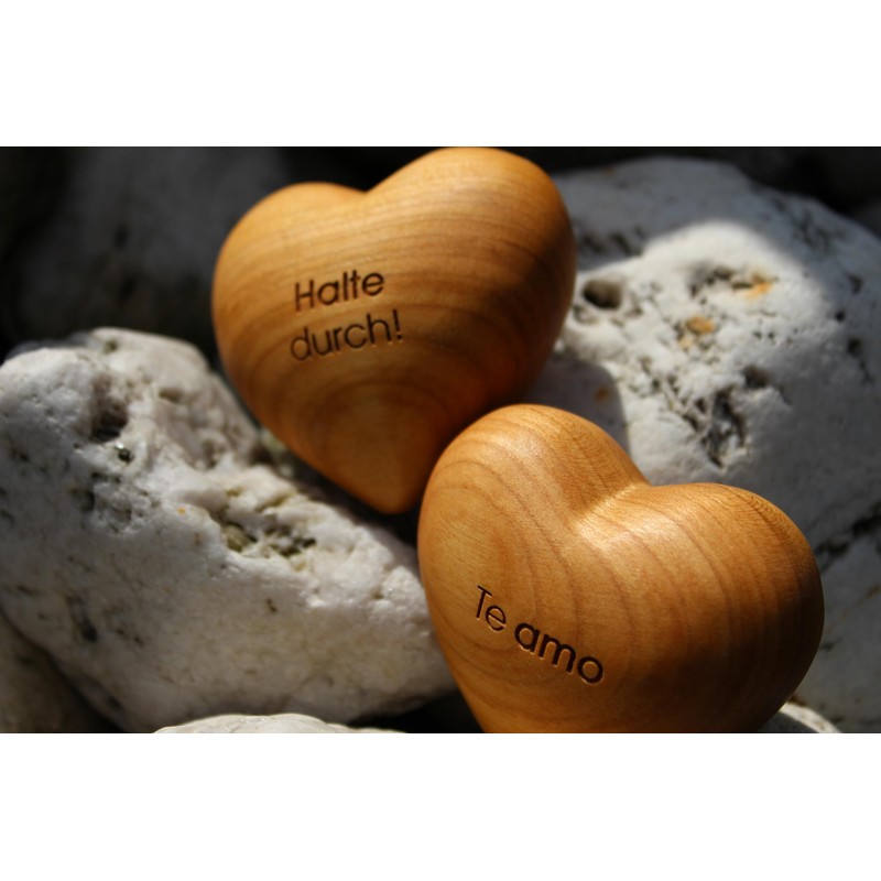 Thankgoods Wooden Heart Worry Stone - Say it with Heart,