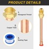 uxcell 2Pcs Brass Pipe Fitting, 1/4 SAE Male Thread x