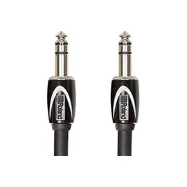 Roland Black Series Stereo Connection Cable - 6.3mm TRS Jack Plug 1m - RCC-3-TRTR
