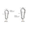 2-size Snap Hooks, 304 Stainless Steel Spring Snap Hook Carabiner,