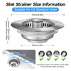 ULIOLI 3 in 1 Kitchen Sink Drain Strainer Sink Stopper,