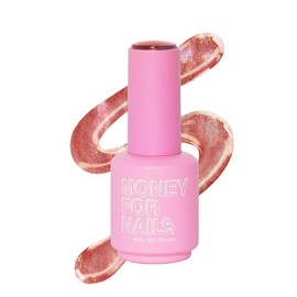 Money For Nails Soak Off UV LED Gel Nail Polish - Wears Up To 3 Weeks - Chip Resistant, No Peeling, Vegan Formula, 15mL (Rose Gold)