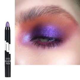 Shimmer Purple Eyeshadow Stick, Lavender Pearl Eye Shadow Pen Fine Cream, Glitter Radiant Metallic Eyeliner, Creamy Eye Pencil Crayon, Eyes Makeup Gift for Women