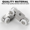 Li-TianFeng 2pcs 4-Wheel Stainless Stee Hanging Wheel Suitable fo Sliding