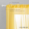 TOAVA DECO Butter Yellow Semi Sheer Curtains Linen Look 45