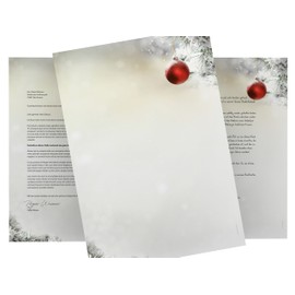 Weihnachtsbriefpapier | Stille Nacht | 100 Blatt weihnachtliches Motivpapier DIN A4 | Briefpapier