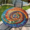 artslion Outdoor Round Tablecloth with Elastic Band 60In (150Cm) Elastic