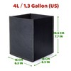 Growerz GrowPotz 4 Litre Square Grow Bags (Pack of 5)