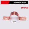 ROGVOC Plumbing Copper Pipe Straps, 50-Pcs 1/2 inch 2-Hole Pipe