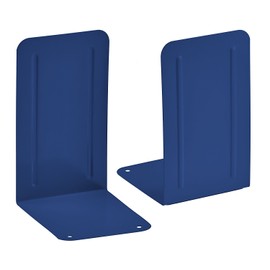 Acrimet Premium Metal Bookends (Heavy Duty) (Deep Blue Color) (1 Pair)