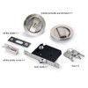 CCJH Invisible Sliding Barn Wood Door Pocket Door Handle Lock
