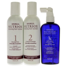Nutri-Ox Extremely Thin Chemically Treated Hair Starter Kit For Unisex 3 Pc Gift Set