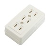 Maxar Electric Triple Outlet for Electrical Installations, White, 1 Piece