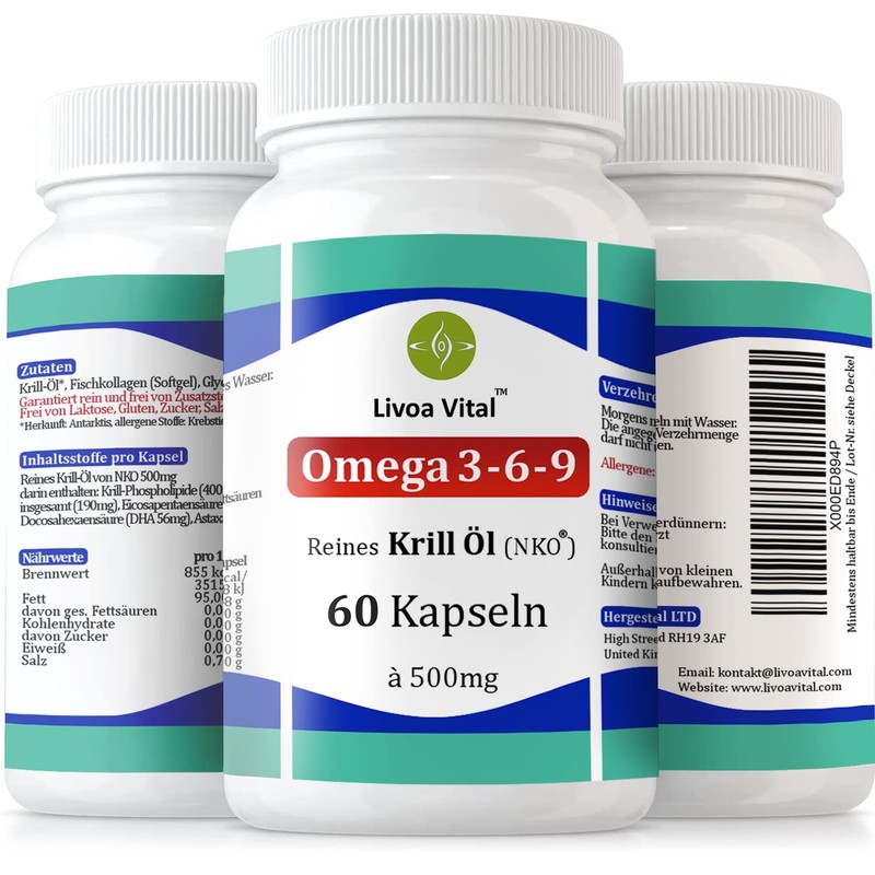 Omega 3 Capsules Fatty Acids from Krill Oil, , ,