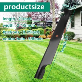 5101755S Lawn Mower Blades Replacement for Bobcat Mower Deck Blades - 61'' - Predator Pro, Procat, XRZ 5020842 5101755 20842S 5020842S 596-347 481712 A48111 481708 91-626 Length 21"- 3 Pac